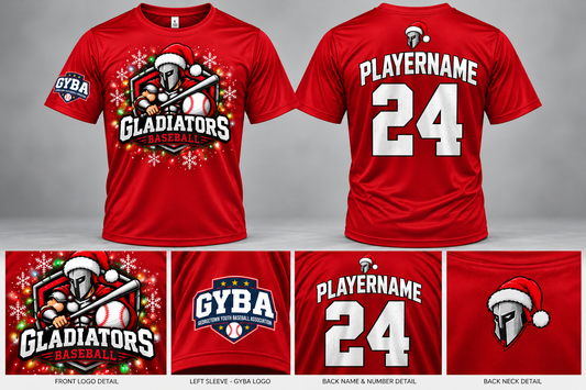 Gladiators Baseball Christmas Tournament Jersey | Personalized
