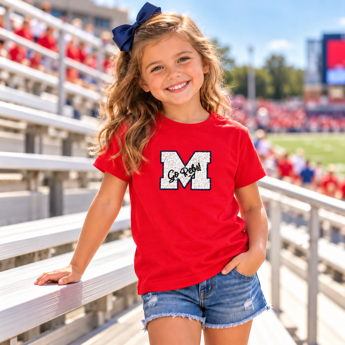 Go Rebs Youth Sequin Appliqué Shirt