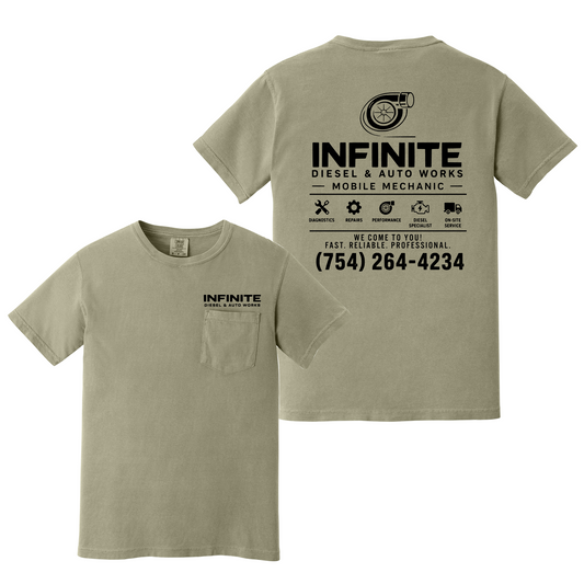 Infinite Diesel & Auto Works Comfort Colors® Pocket Tee