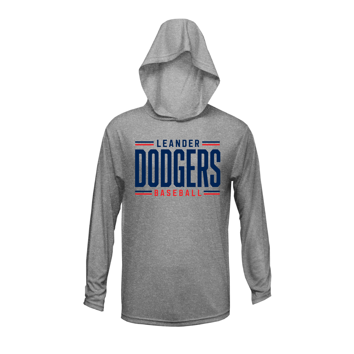 Leander Dodgers Baseball Performance Hoodie | Heather Gray