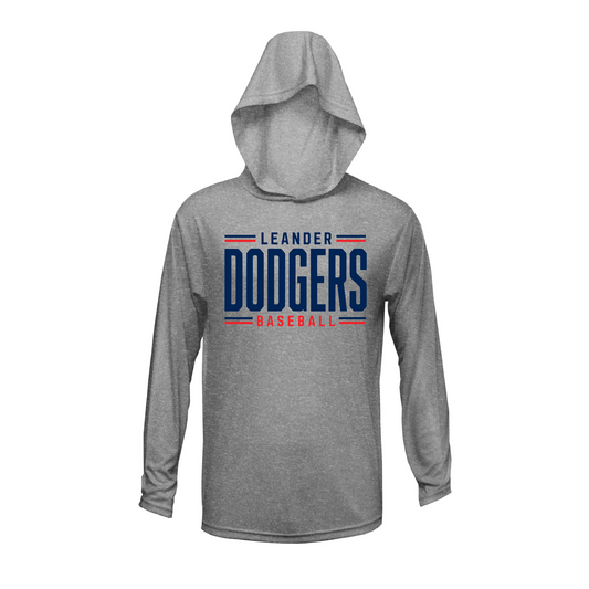Leander Dodgers Baseball Performance Hoodie | Heather Gray