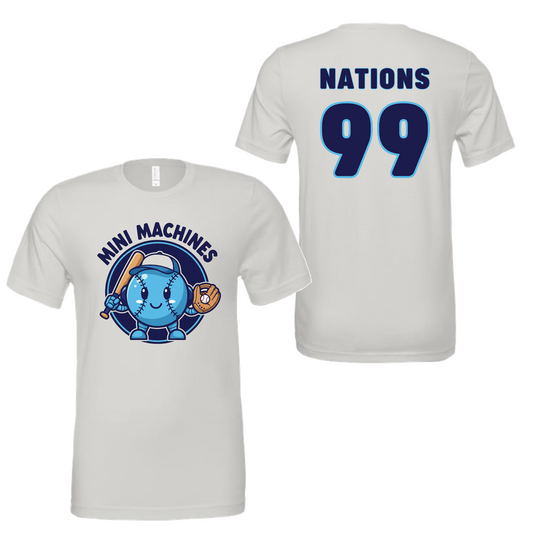 Mini Machines Practice Tshirt, Mini Machines Baseball Tee, Mini Machines White Shirt