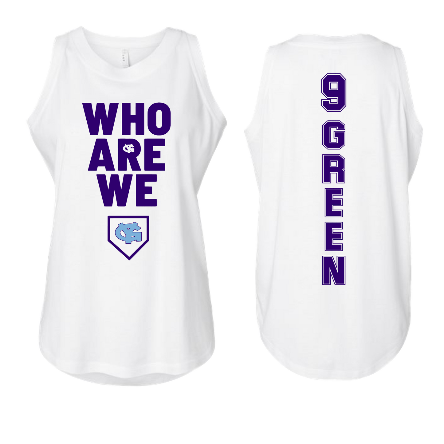 Young Guns Baseball Tank Top, Who Are We Shirt, YG White Tank, Young Guns Womens Shirt