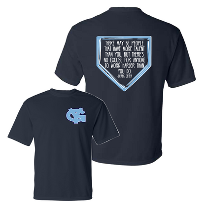 Navy Blue Young Guns Baseball Tee, DJ Quote Tshirt, Young Guns Motivational Shirt