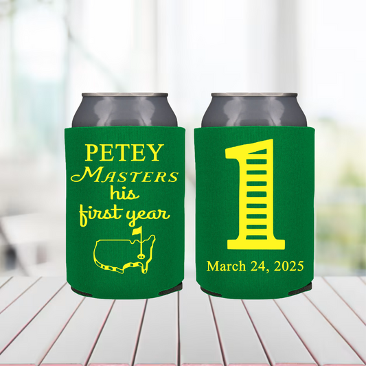Masters Party Favors, Masters First Birthday Favor, Golf Birthday Party, Mastered First Year, Let's Par-Tee, Masters First Year Can