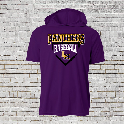 Short Sleeve Liberty Hill Baseball Hoodie Tee, Panthers Baseball Spirit Wear, Liberty Hill Panthers Hoodie