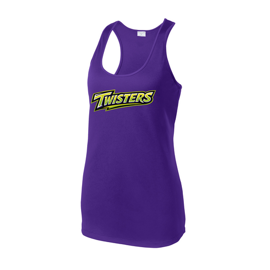 Twisters Softball Racerback Tank | Purple Twisters Spirit Wear Tank Top