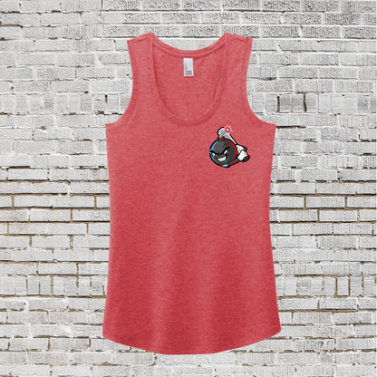 Bomb Squad Baseball Tank Top, Bomb Squad Baseball Tee, Bomb Squad White Tank, Bomb Squad Womens Shirt