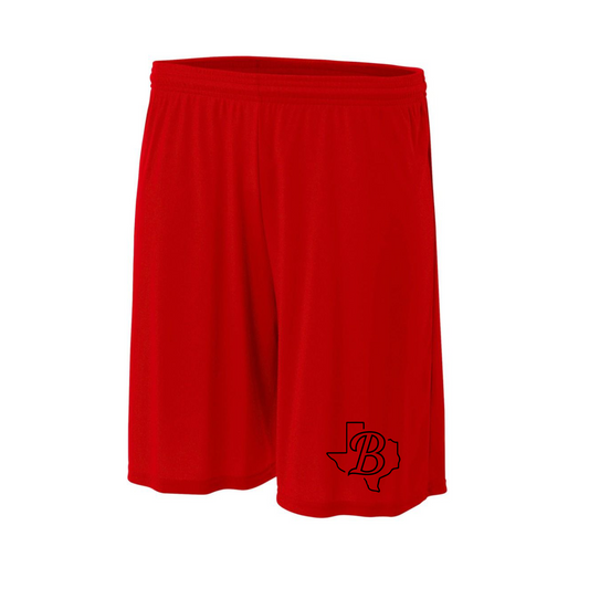 Raging Bulls Performance Red Athletic Shorts