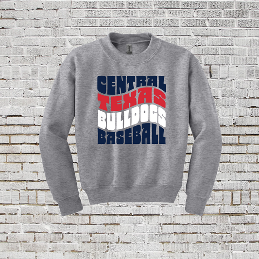 Grey Crewneck Sweatshirt Bulldogs Central Texas, Bulldogs Sweatshirt, Sports Grey Central Texas Bulldogs Sweatshirt