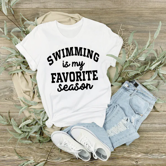 Swimming is my Favorite Season Shirt, Swimming Tshirt, Bella and Canvas Swim Team Shirt