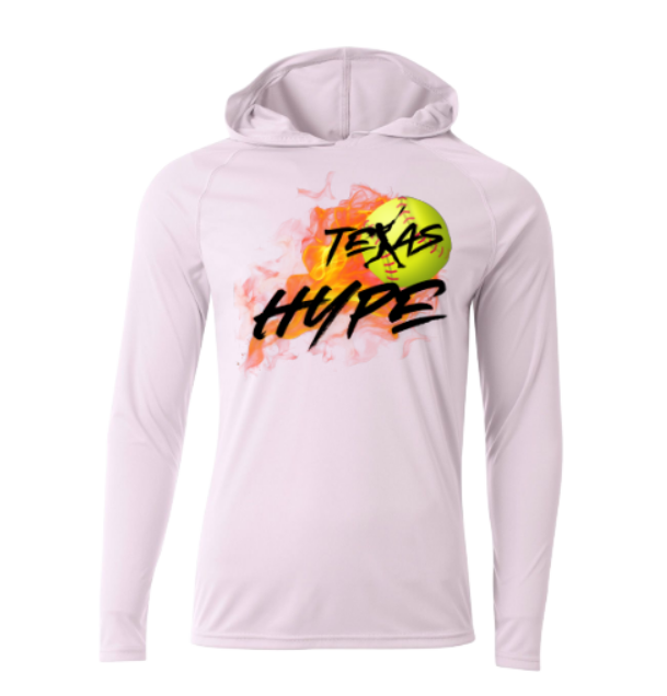 Long Sleeve Texas Hype Softball Tee, Texas Hype Hooded Tee, Hype Softball Shirt