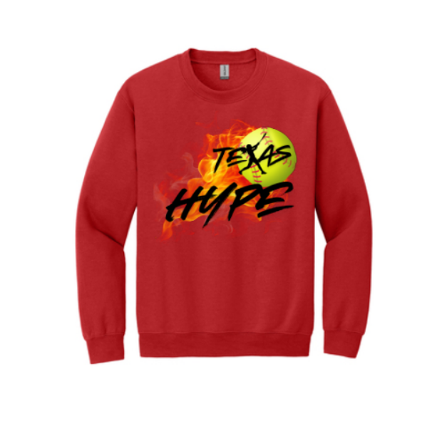 Texas Hype Crewneck, Hype Softball Sweatshirt, Texas Hype Spiritwear