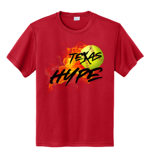 Texas Hype Softball Tee, Hype Softball Shirt, Texas Hype Softball Drifit Shirt