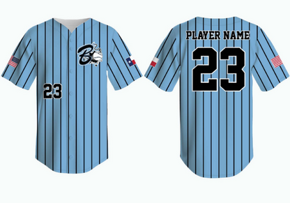 Team Pinstripe Full Button Jersey
