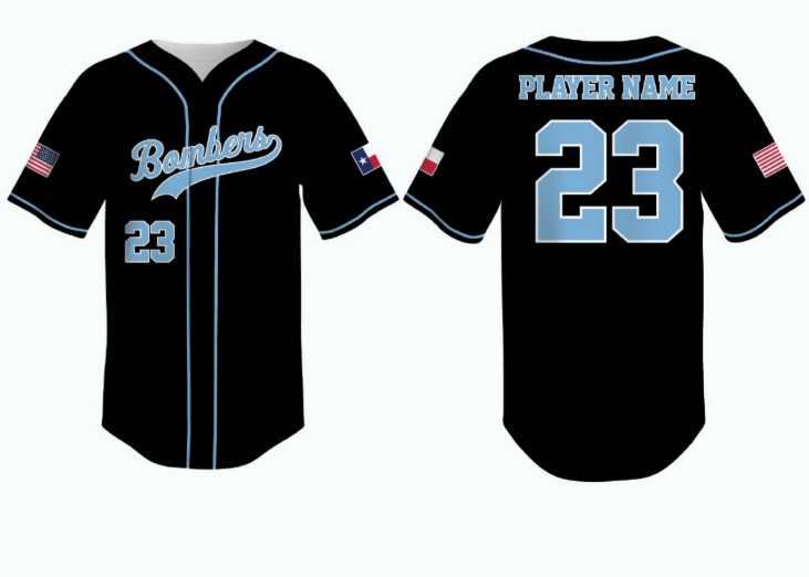 Team Black Full Button Jersey