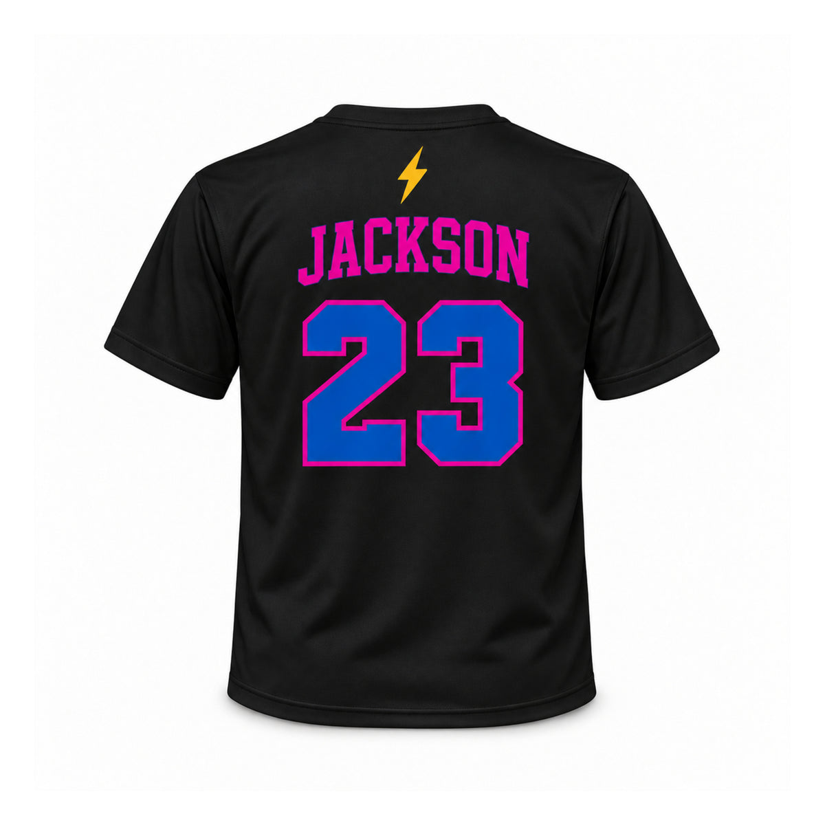 Swish Squad Personalized Performance Tee – Black — back view