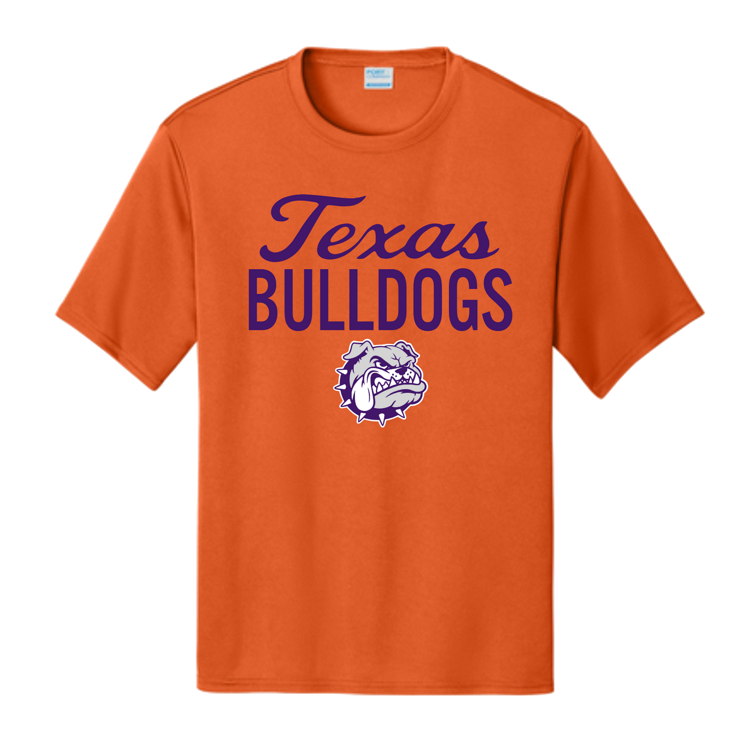 Orange DriFit Texas Bulldogs Script Shirt – Texas Bulldogs Select Baseball | Performance Baseball Training Tee