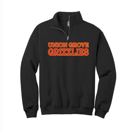 Union Grove Grizzlies Quarter Zip, Grizzlies Sweatshirt, Union Grove Middle School Spiritwear