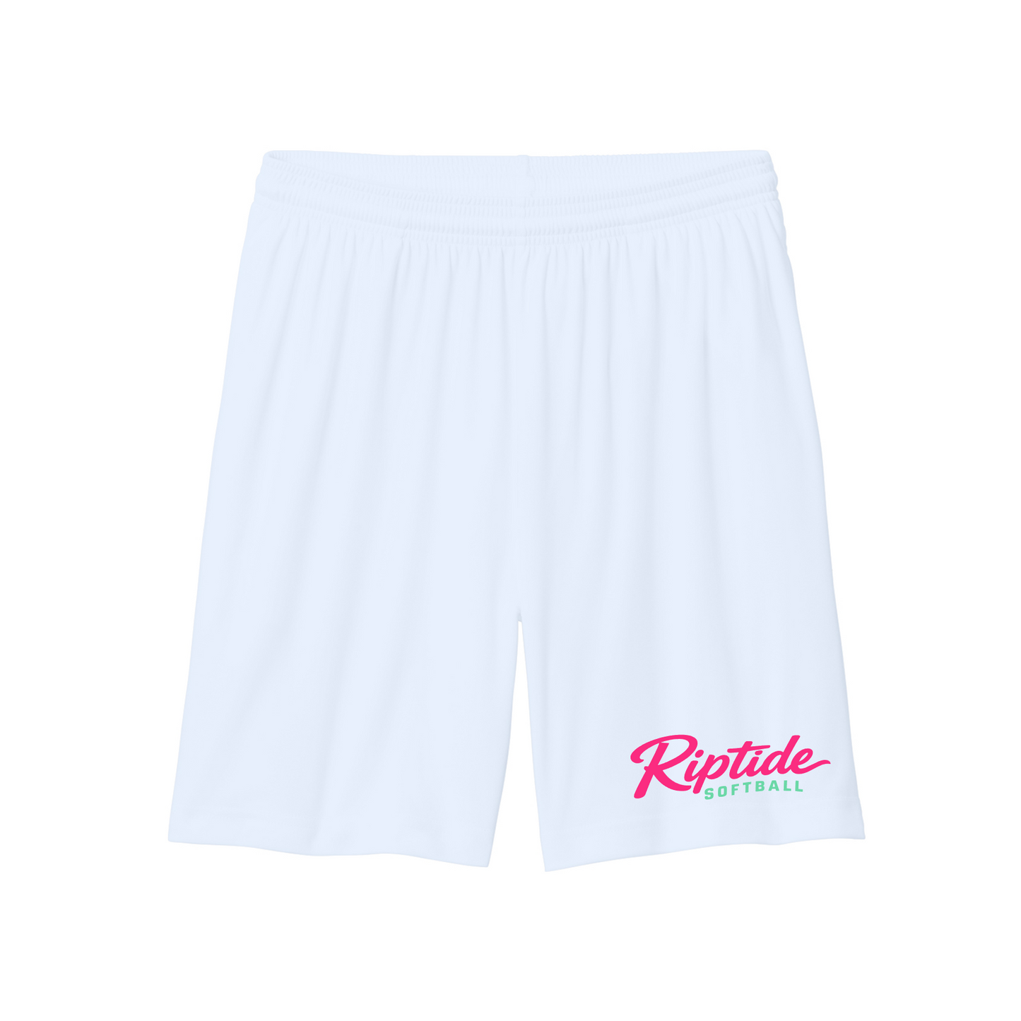 Riptide Softball Performance Athletic Shorts – White