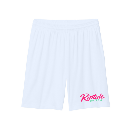 Riptide Softball Performance Athletic Shorts – White