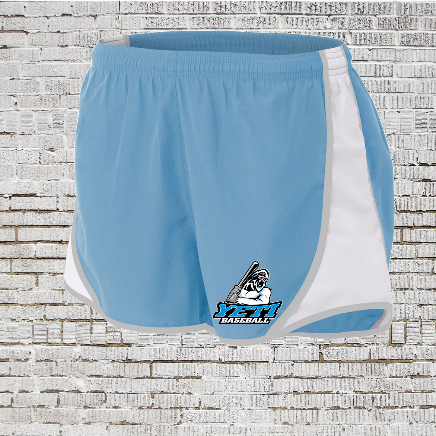 Womens Yeti Baseball Shorts, Yeti Baseball Shorts, Yeti Baseball Running Shorts