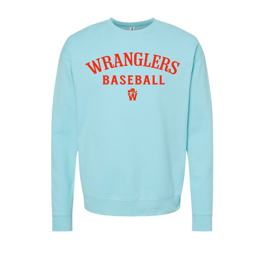 Wranglers Baseball Crewneck Sweatshirt | Baseball Spirit Wear Sweatshirt