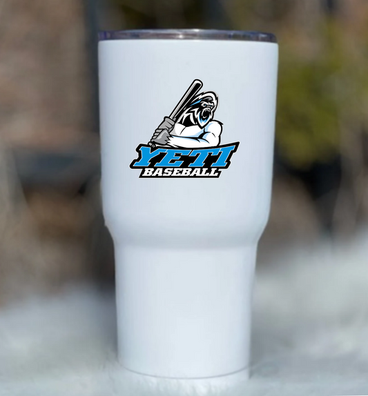 Yeti Baseball Tumbler Sticker, Yeti Baseball Sticker, Water Bottle Sticker