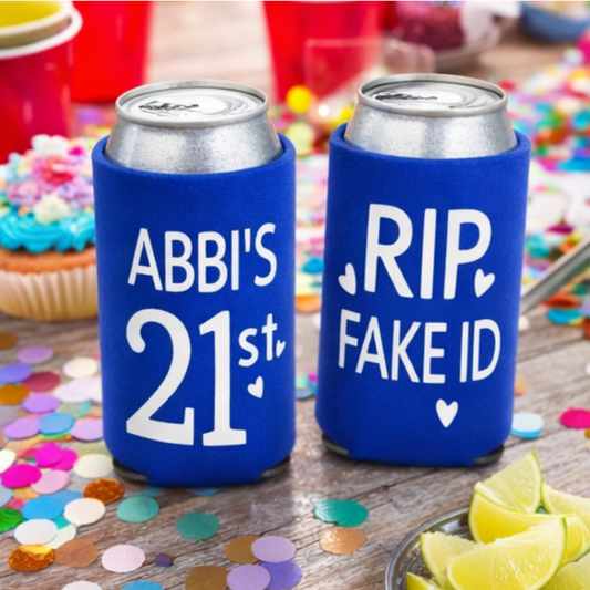 RIP Fake ID Slim Can Coolers: 21st Birthday Party Favors