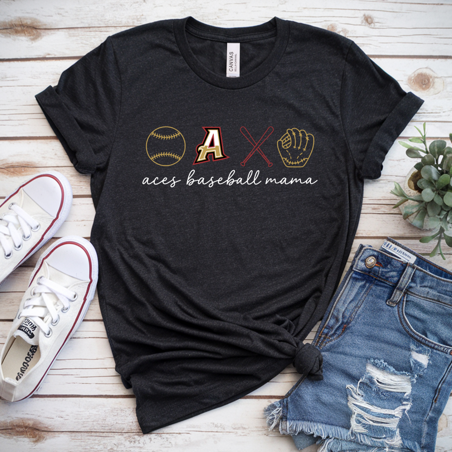 Aces Baseball Mama T-Shirt