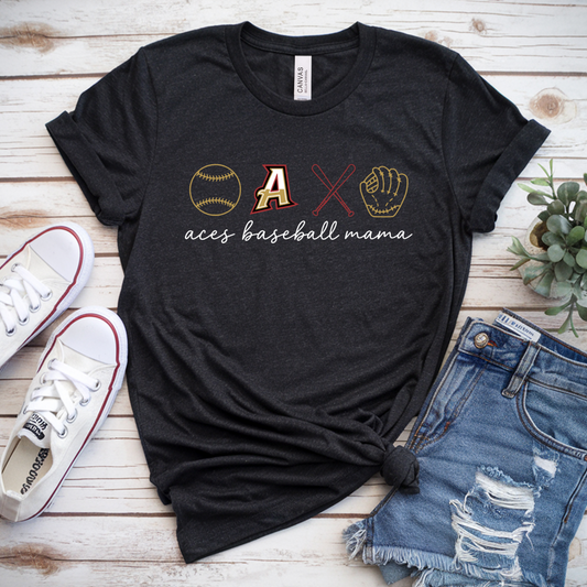 Aces Baseball Mama T-Shirt