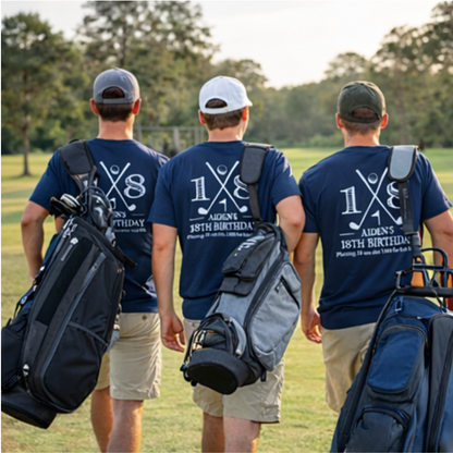 Personalized 18th Birthday Golf Shirt | Custom Golf Tee
