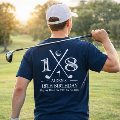 Personalized 18th Birthday Golf Shirt | Custom Golf Tee