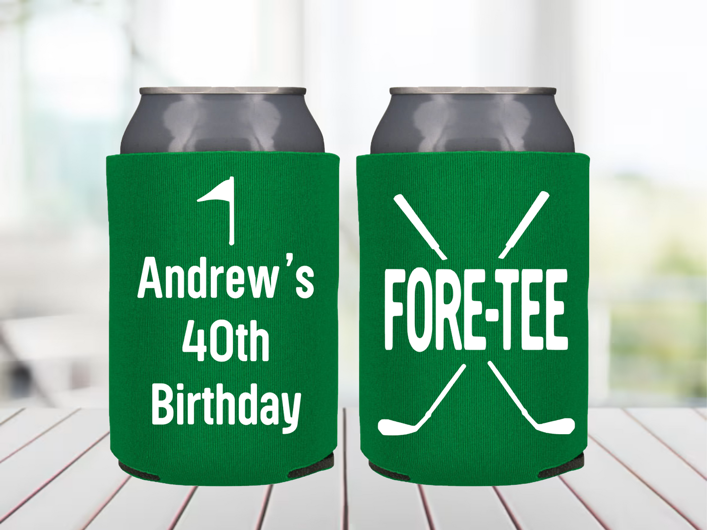 Foretee Birthday Can Cooler Golf Party Favor 40th Surprise Party Birthday Golf Trip Fore TEE Party Decorations Golf Theme Turning 40