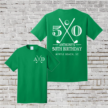Golf 50th Birthday, Hole in One Birthday Shirt, Guys Birthday Golf Shirt, Hole-in-One Family Shirts, Golf Theme Party, Golf Gift For Dad