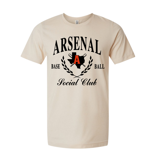 Arsenal Social Club Baseball Tee, Bella and Canvas Arsenal Shirt, Arsenal Spirit Wear
