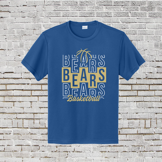 Bears Stacked Basketball Shirt – Royal Blue Tshirt