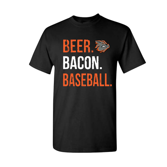Black Bacon Beer Baseball IronPigs Baseball Tshirt, Ironpigs Tee, Ironpigs Baseball Tee