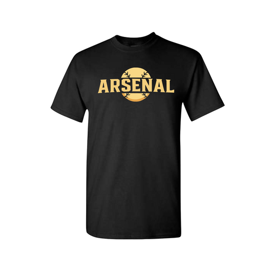 Black Arsenal Logo Shirt, Arsenal Baseball Tee, Arsenal Spiritwear