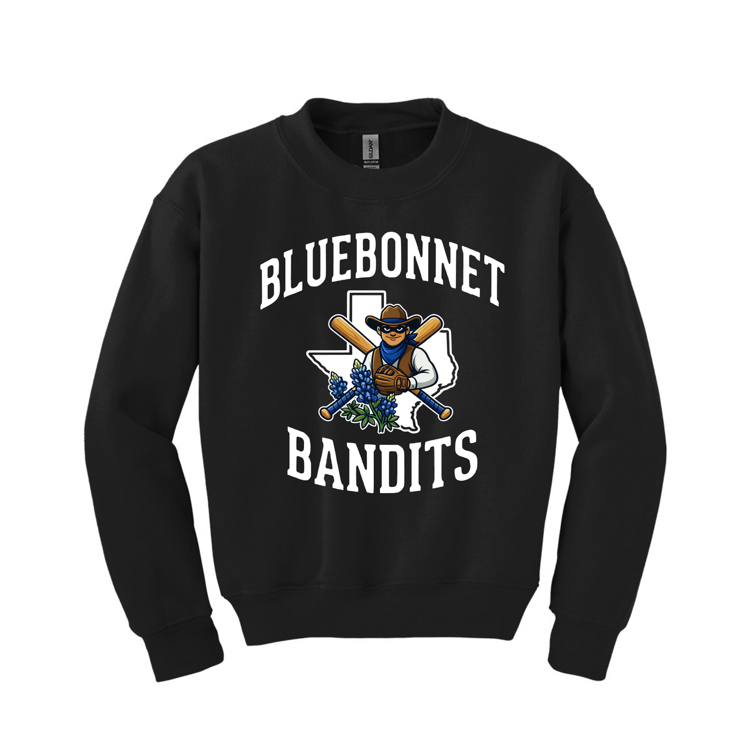 Bluebonnet Bandits Baseball Crewneck Sweatshirt