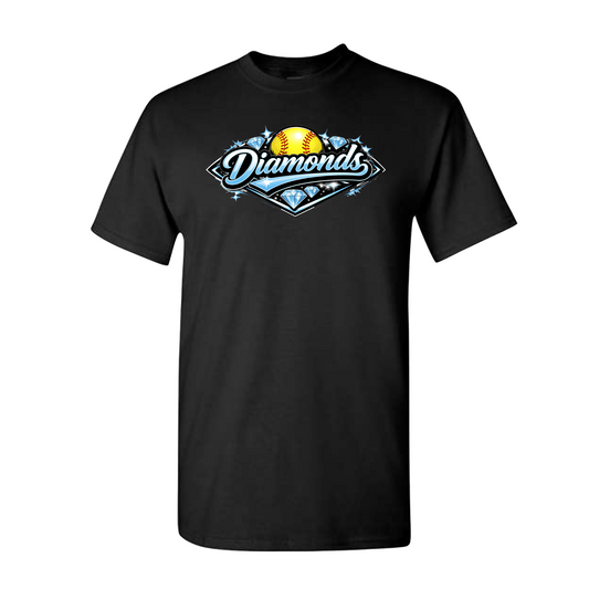 Black Diamonds Softball Drifit T-Shirt | Classic Team Spirit Tee