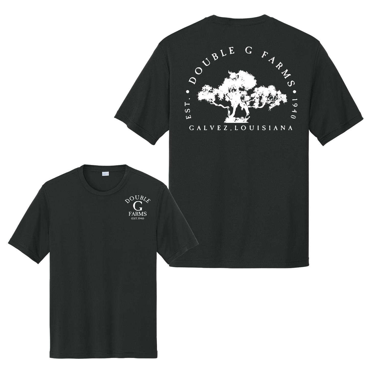 Drifit Double G Farms Shirt, Sport Tek Double G Tee