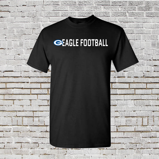 Black Georgetown Eagles Football Tee, Eagles Tshirt, Georgetown Football Tee