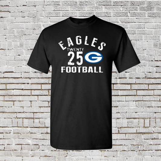Black Georgetown Eagles Football Tee, 2025 Eagles Tshirt, Georgetown Football Tee