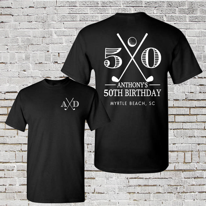 Golf 50th Birthday, Hole in One Birthday Shirt, Guys Birthday Golf Shirt, Hole-in-One Family Shirts, Golf Theme Party, Golf Gift For Dad