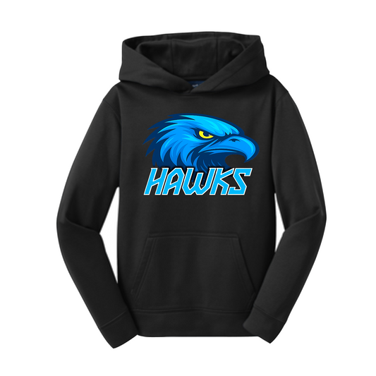 Black Hawks Baseball Hoodie, Baseball Hawks Sweatshirt, Hawks Baseball Spiritwear