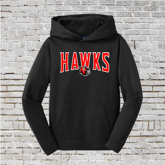 Black Hawks Baseball Hoodie, Baseball Hawks Sweatshirt, Hawks Baseball Spiritwear