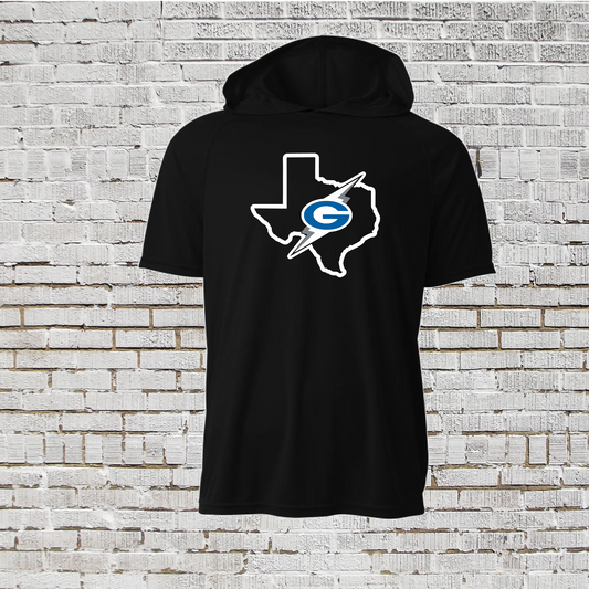 Black Drifit Hooded Georgetown Elite Tee, Elite Hoodie Shirt, Black Hoodie T-Shirt