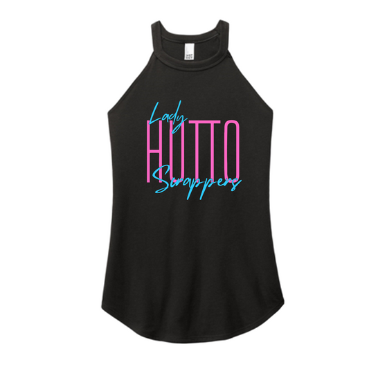 Black Lady Scrappers Tank Top, Women's Tank, Rocker District Lady Srappers Sleeveless Shirt