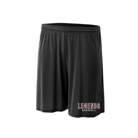 Black GTX Legends Training Shorts, Legends Baseball Shorts, Mens Running Shorts